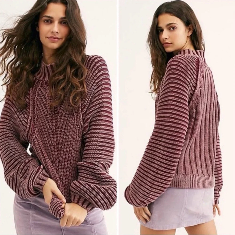 Mockneck Free People Sweater - Picture 1 of 5